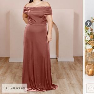 Color: Dusty Rose - 605, Size: 12, Length: Regular Maxi: 46 in waist to hem